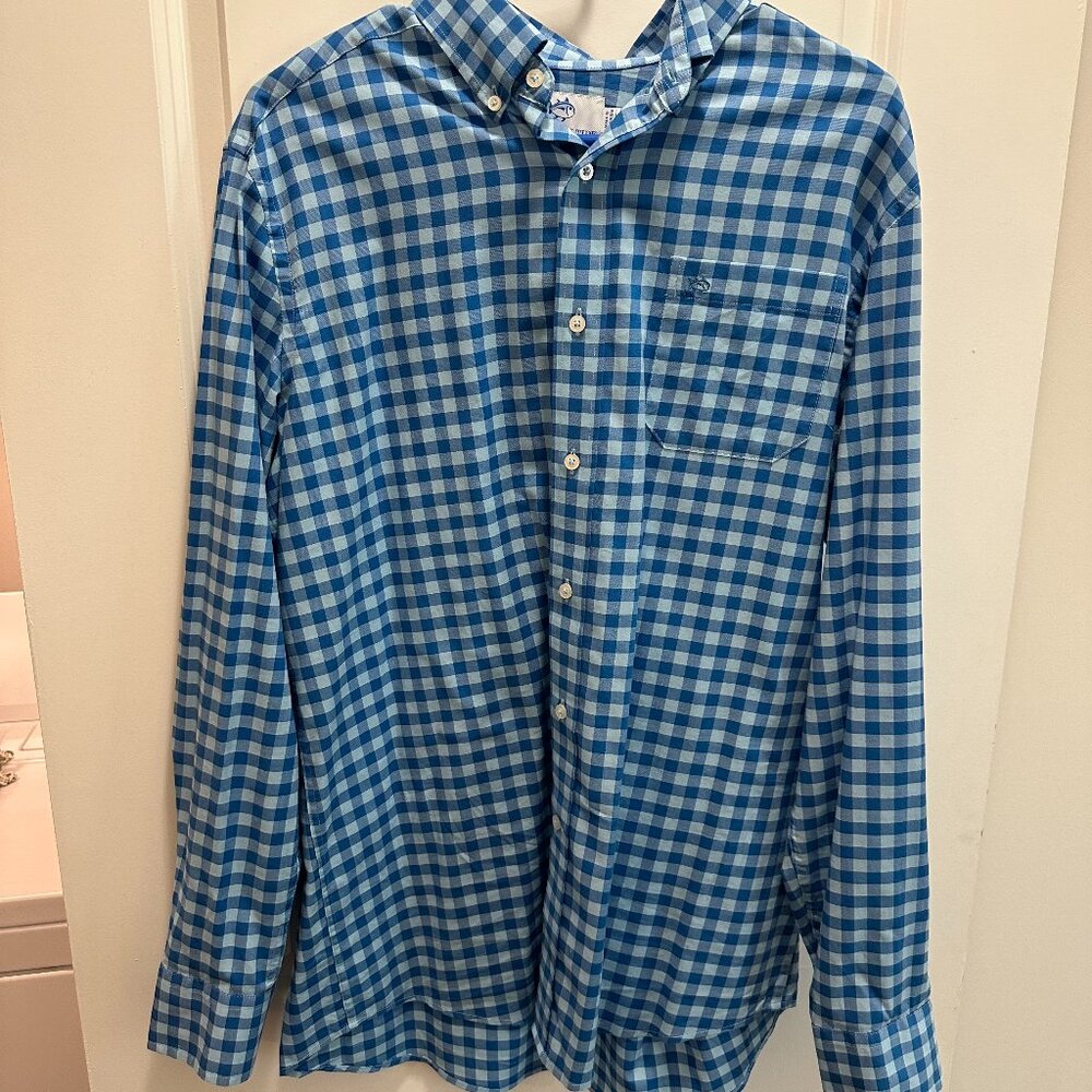 Southern Tide men's River Ridge plaid brrr° Intercoastal long-sleeve sport shirt
